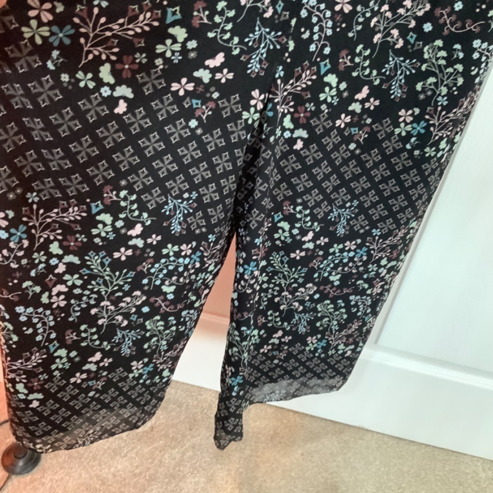 Ted Baker Marcila Hazel Halter Neck Wide Leg Black Floral Jumpsuit Size 3 New - Picture 4 of 13